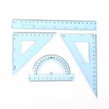 4 - Piece Transparent Geometry Instrument Set with Ruler - justgrabit.in | Just Grab It