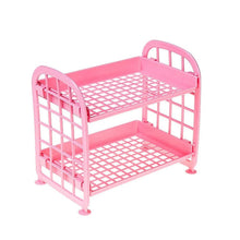 2Layer Foldable Plastic Small Storage Shelf / Rack (1 Pc / Mix Color) - justgrabit.in | Just Grab It