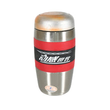 Steel Travel Mug / Tumbler / Cup, Double Walled With Rubber Grip 400ml. - justgrabit.in | Just Grab It