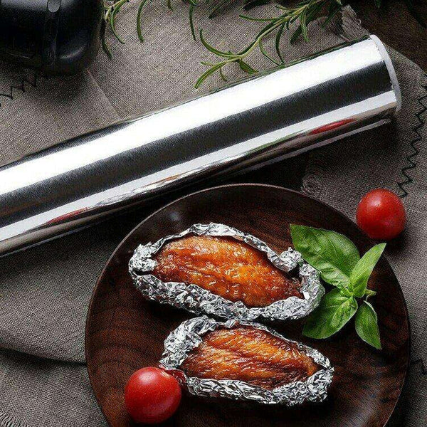 Heavy Duty Non - Stick Aluminum Foil Roll for Baking & Grilling (5m x 300mm) - justgrabit.in | Just Grab It