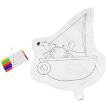 Multicolour colour - your - own inflatable animals With 6pcs Colored Pen Markers (1 Set) - Justgrabit Inc.