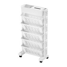 Movable Bookshelf, Large Capacity Rotatable Plastic Rolling Organization Shelf / Rack - Justgrabit Inc.