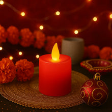 Electrical Candles Diya LED Tea Light, Diwali(1 Pc / Red) - justgrabit.in | Just Grab It