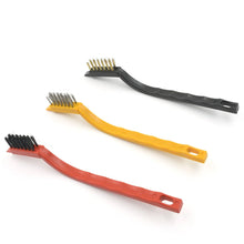 Mini Wire Brush Set - Brass, Nylon, Steel for Cleaning & Rust Removal (3 Pcs Set) - Justgrabit Inc.