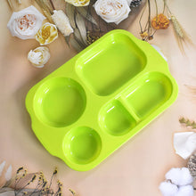 Unbreakable Plastic Food Plates / Biodegradable 5 Compartment Square Plate for Food - justgrabit.in | Just Grab It