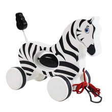 Zebra Pull Along Toy Baby Early Walking Pull Toy Rope Toy for Babies Walking Toy - justgrabit.in | Just Grab It