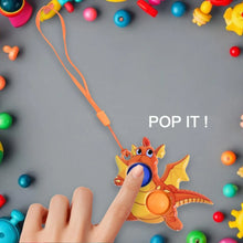 2 - Bubble Dragon - Shaped Push Pop Fidget Toy with Strap (1 Pc) - Justgrabit Inc.