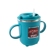 Supermom Kids Sporty Sipper Mug with Straw and Dual Handles Approx 300ml (1 Pc) - justgrabit.in | Just Grab It