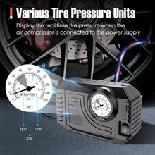 Tire Inflator Portable Air Compressor 12V Small Air Pump for Car Tires Bicycle Balloons, Cars, Bike, Bicycles and Other Inflatables with LED Light (12V) - Justgrabit Inc.