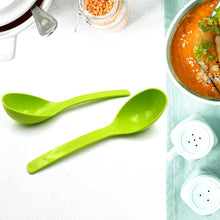 Plastic Spoon Kitchen Multipurpose Serving Ladle for Frying, Serving, Turner, Curry Ladle, Serving Rice, Spoon Used While Eating and Serving Food Stuffs Etc (2 Pcs Set / 10 Inch ) - Justgrabit Inc.