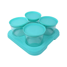 Airtight Container Jar 4 Pc Set With Stylish Tray for Kitchen Unbreakable Jar Set for Multipurpose Storage ( Mukhwas Dani ) - justgrabit.in | Just Grab It