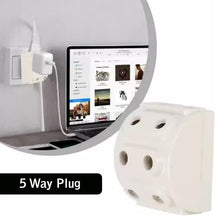 5 - Way 2 Pin Multi - Plug Socket / Converter (1 Pc) - justgrabit.in | Just Grab It