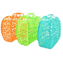Plastic Foldable Basket Bag || Fruit & Vegetable Storage Basket (3 Pcs Set / Multicolor) - Justgrabit Inc.