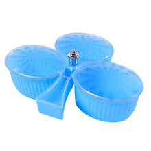 Premium 3 - Compartment Revolving Dry Fruit Box (1 Pc) - justgrabit.in | Just Grab It