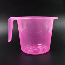 Plastic Round Transparent Bath Water Mug (1 Pc / 1200 ML / Mix Color) - justgrabit.in | Just Grab It