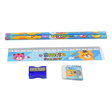Cartoon Wooden Pencil Set for Kids Boys Return Gifts Birthday Party Space Stationary Set Pencil Eraser Sharpener Combo Kit for Kids Boys (Mix Color / 1 Set) - justgrabit.in | Just Grab It