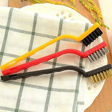 Mini Wire Brush Set - Brass, Nylon, Steel for Cleaning & Rust Removal (3 Pcs Set) - Justgrabit Inc.