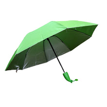 Green Stylish Banana Shaped Mini Foldable Umbrella - justgrabit.in | Just Grab It