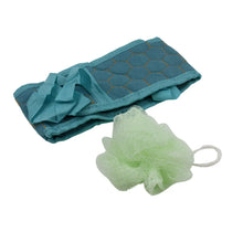 Bath Shower Scrubber Set – Dual - Sided Loofah Sponge & Bath Brush for Deep Clean (2 Pcs) - Justgrabit Inc.