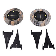 Disk Lights Slate – Heavy Duty Outdoor Solar Pathway Lights – 4 LED (2 Pc) - justgrabit.in | Just Grab It