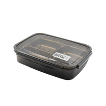 Black Transparent 4 Compartment Lunch Box for Kids and adults, Stainless Steel Lunch Box with 4 Compartments For Office, Travel, School, Home - justgrabit.in | Just Grab It