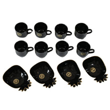 Pine Junction Ceramic Tea / cups / Mug Set With Pineapple Shape Serving Bowl (12 Pcs set) - justgrabit.in | Just Grab It