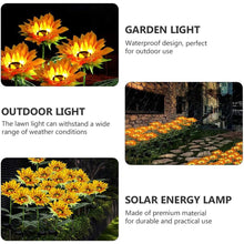Garden Solar Sunflower Outdoor LED Light Inserted Ground Simulation Plant (4 Pcs Set) - justgrabit.in | Just Grab It