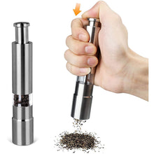 Stainless Steel Thumb Presser Salt and Pepper Grinder (1 Pc) - justgrabit.in | Just Grab It