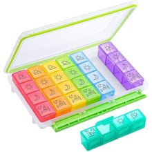 28 Grids Weekly Pill Organizer Box - justgrabit.in | Just Grab It