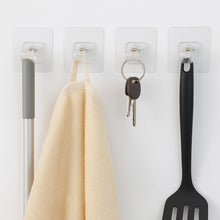 Self - Adhesive Transparent Wall Hook Holder Clip (1 Pc) - justgrabit.in | Just Grab It