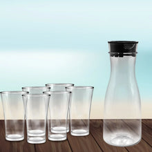 Transparent Unbreakable Water Juicy Jug and 6 Pcs. Glass Combo Set for Dining Table Office Restaurant Pitcher - Justgrabit Inc.