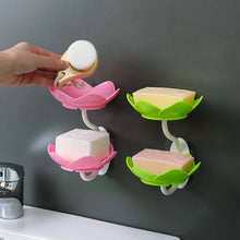 Double Layer Flower Self Draining Soap Dish Holder, Bathroom Shower Soap Holder Dish Storage Plate Tray for Bathroom, Kitchen, Bathtub - justgrabit.in | Just Grab It