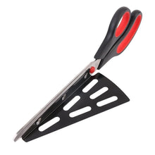 Stainless Steel Pizza Cutter Scissors Plastic Handle with Removable Spatula - justgrabit.in | Just Grab It