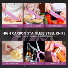 Stainless Steel Non Stick Ceramic Coating 6 Pcs Chef Kitchen Knife Set - justgrabit.in | Just Grab It