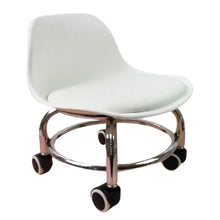 Heavy Duty Round Rolling Stool with Wheels Pedicure Stool (1 pc) - justgrabit.in | Just Grab It