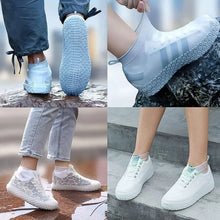 Non - Slip Silicone Rain Reusable Anti skid Waterproof Fordable Boot Shoe Cover (Large Size / 1 Pair / Mix Color) - Justgrabit Inc.