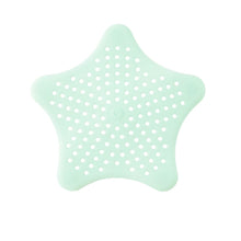 Mint Green Silicone Star Shaped Sink Filter Bathroom Hair Catcher Drain Strainers - justgrabit.in | Just Grab It