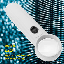 Hand - Held Magnifier with Dual LED Lights (1 Pc / 37MM / Battery not included) - justgrabit.in | Just Grab It
