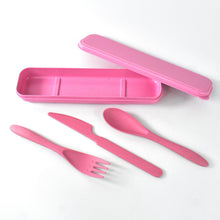 4 in 1 Travel Utensils Plastic Spoons and Forks Sets for Lunch Box (3 Pc With Case) - justgrabit.in | Just Grab It