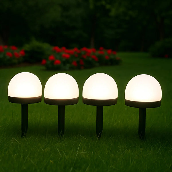 Dome Solar Garden Light Set (4 Pc) - Justgrabit Inc.
