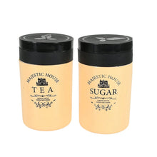 Accurate Seal Tea Sugar Coffee Container, Plastic Damru Shaped Tea, Coffee, Sugar Canisters Jar, New Airtight Food Seal Containers for Salt, Dry Fruit, Grocery 2 Section (800 ML Approx) - Justgrabit Inc.
