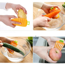 Vegetable Scrubbing Brush, Vegetable Scrubber Non‑Toxic Fruit Brush Carrot Shape Vegetable Brush for Potato for Vegetable - Justgrabit Inc.
