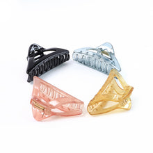 Triangle Shape Mix Color Plastic Hair Claw Clip – 12 Pc Durable Grip Women and Girls - justgrabit.in | Just Grab It