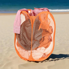 Foldable Pop - Up Mesh Laundry Basket Hamper (1 Pc) - justgrabit.in | Just Grab It