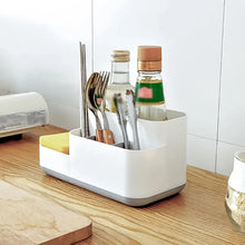 Plastic Multipurpose 5 Compartment Bathroom Desk Organizer Holder (1 Pc) - justgrabit.in | Just Grab It