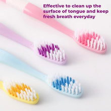 2 - in - 1 Tooth Brush with Tongue Scraper, Soft Bristle & Long Handle (8Pcs) Soft Toothbrush - Justgrabit Inc.