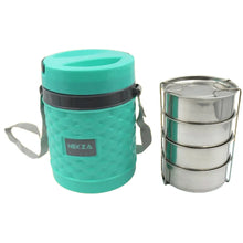 Double Wall Insulated Tiffin with Handle (1 Pc): Stackable, Hot Food Container - Justgrabit Inc.