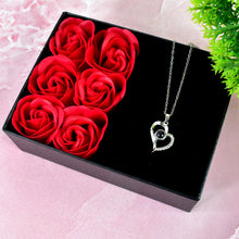 Rose Flower Gift Box, Handmade Eternal Rose I Love You Necklace, Valentine's Day - justgrabit.in | Just Grab It