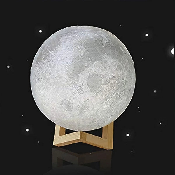 Moon Night Lamp with Plastic Stand Night Lamp for Bedroom (15x13 Cm / 1 Pc) - justgrabit.in | Just Grab It