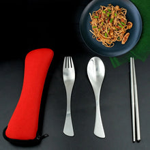 Picnic Dinner Spoon Fork Chopsticks Cutlery Tablewares Set Traveling Spoon Set High Quality Cutlery Set (4 PC / 1 Set ) - Justgrabit Inc.